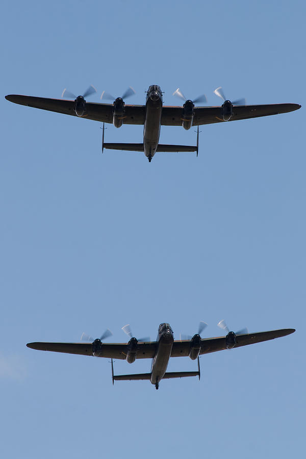 Aviation Photograph - Two Lancasters  by Daniel Kennedy