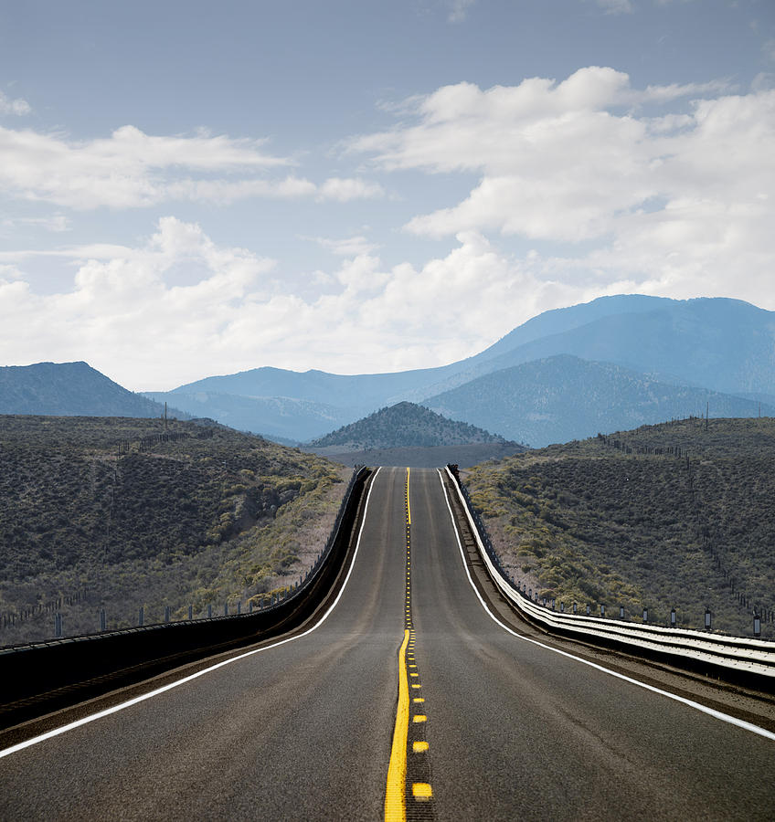Two Lane Highway Photograph by Ed Freeman