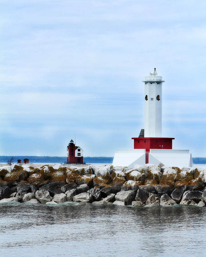 Two Lighthouses Photograph by Scott Hovind
