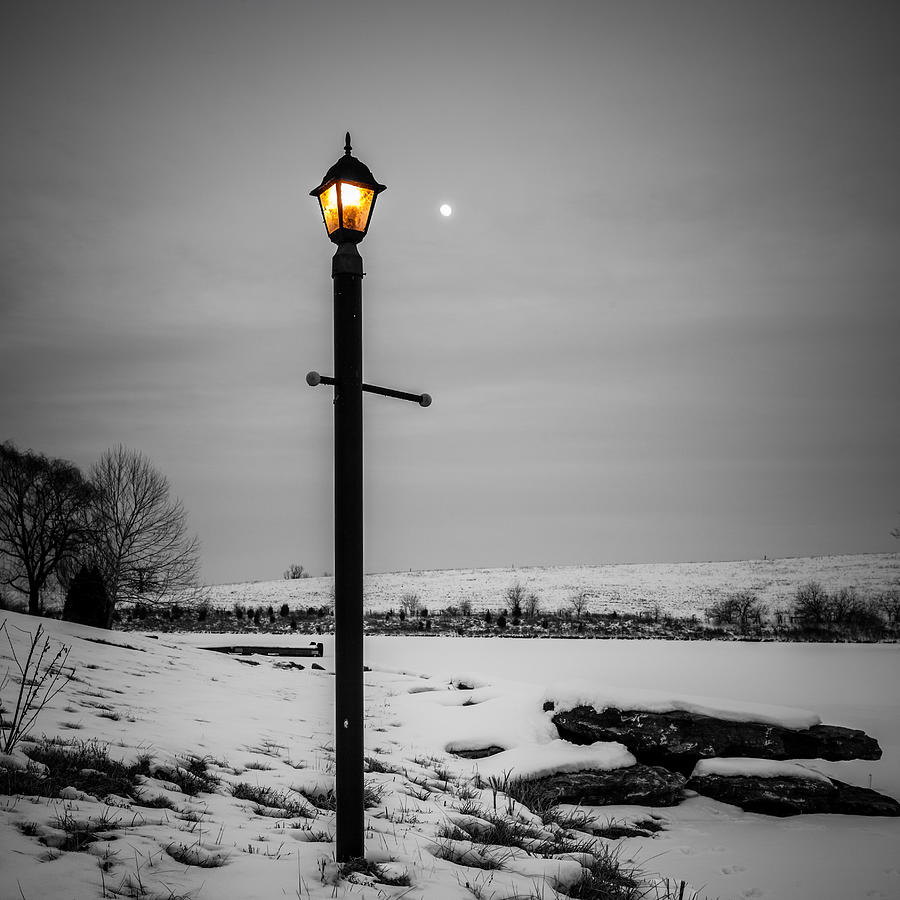 Two lights BW Photograph by Alexey Stiop