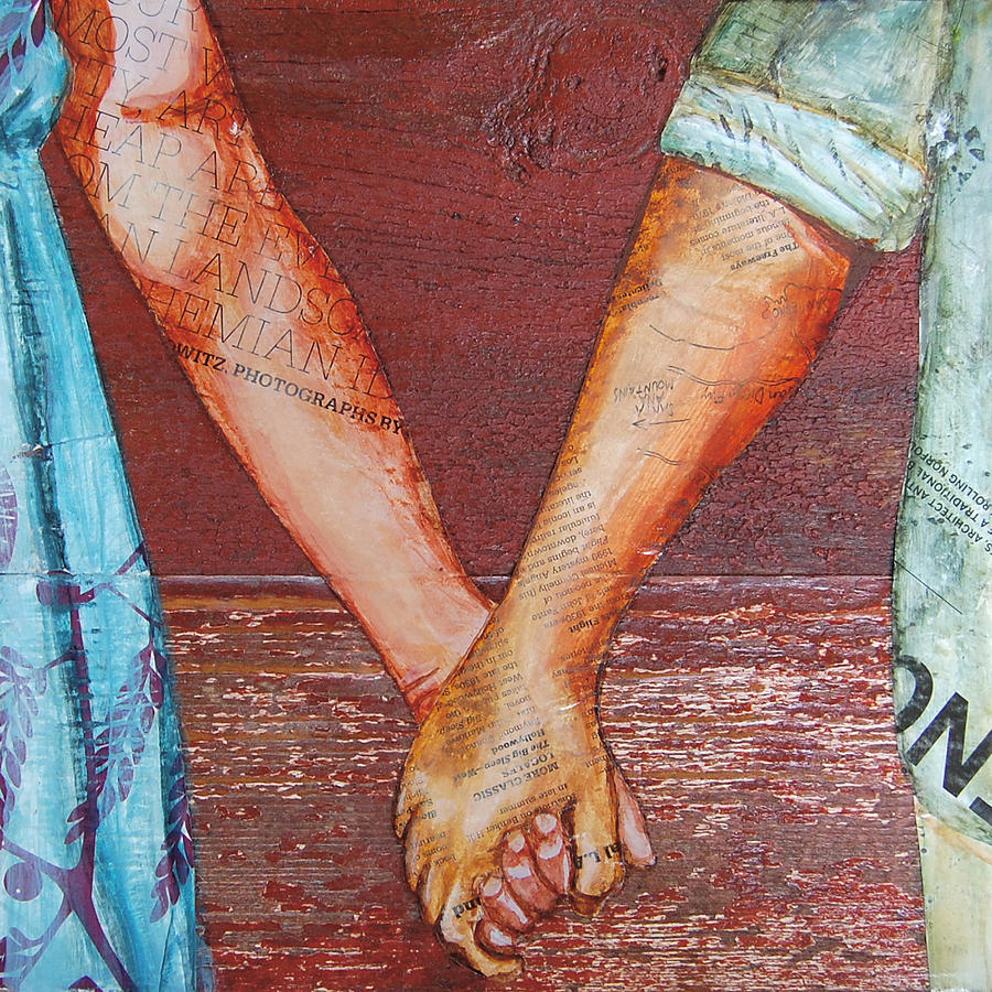 Valentines Day Mixed Media - Two Lovers Entwined by Danny Phillips