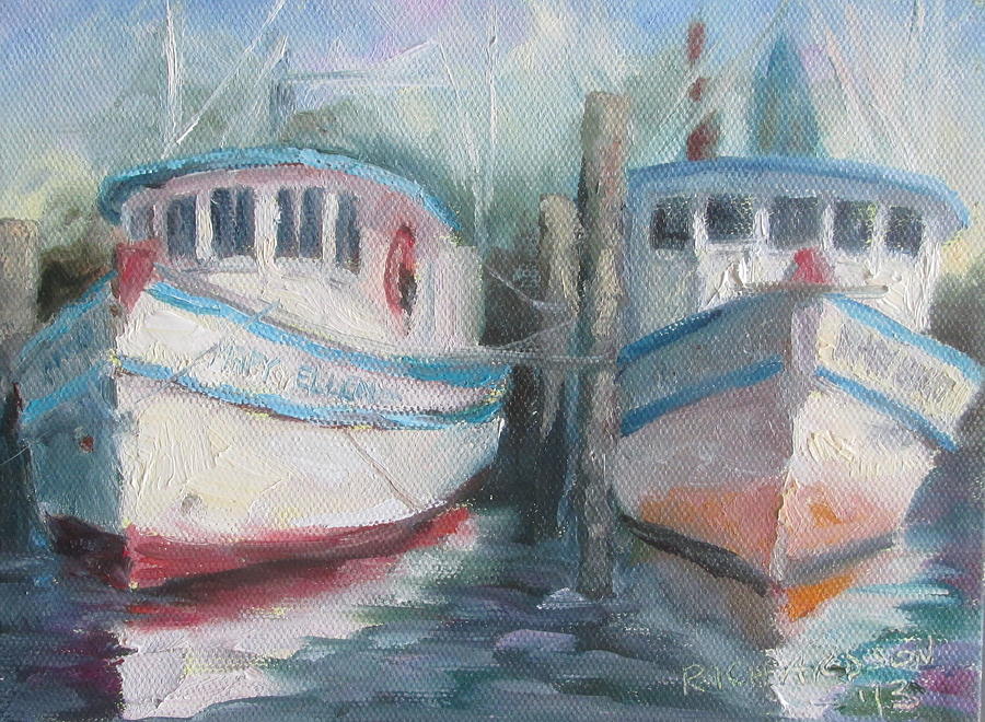 Shrimping Painting - Two Marys by Susan Richardson