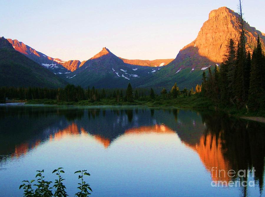 Glacier National Park Photograph - Two Med at Dawn by Harriet Peck Taylor