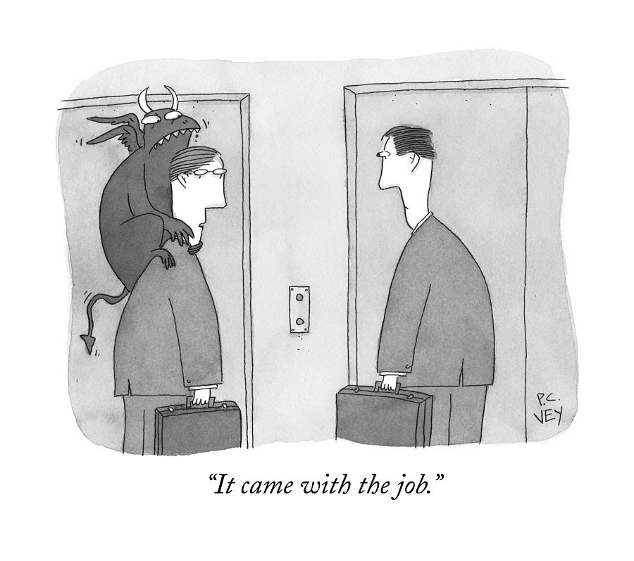 It came with the job Drawing by Peter C Vey
