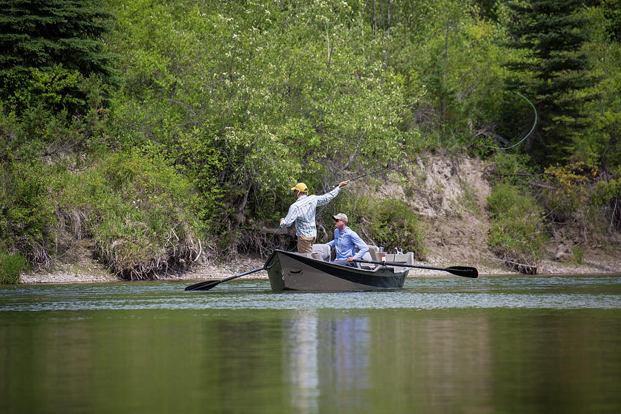 Two Men Fish The Kootenai River In Nw Photograph by Jess McGlothlin ...