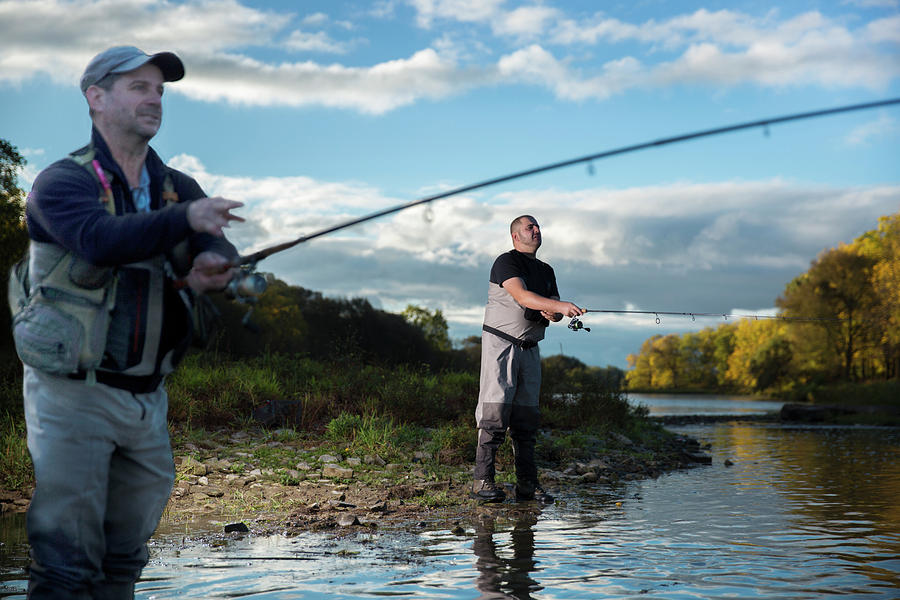 Two Men Fishing, Hamilton, Ontario by Marko Radovanovic