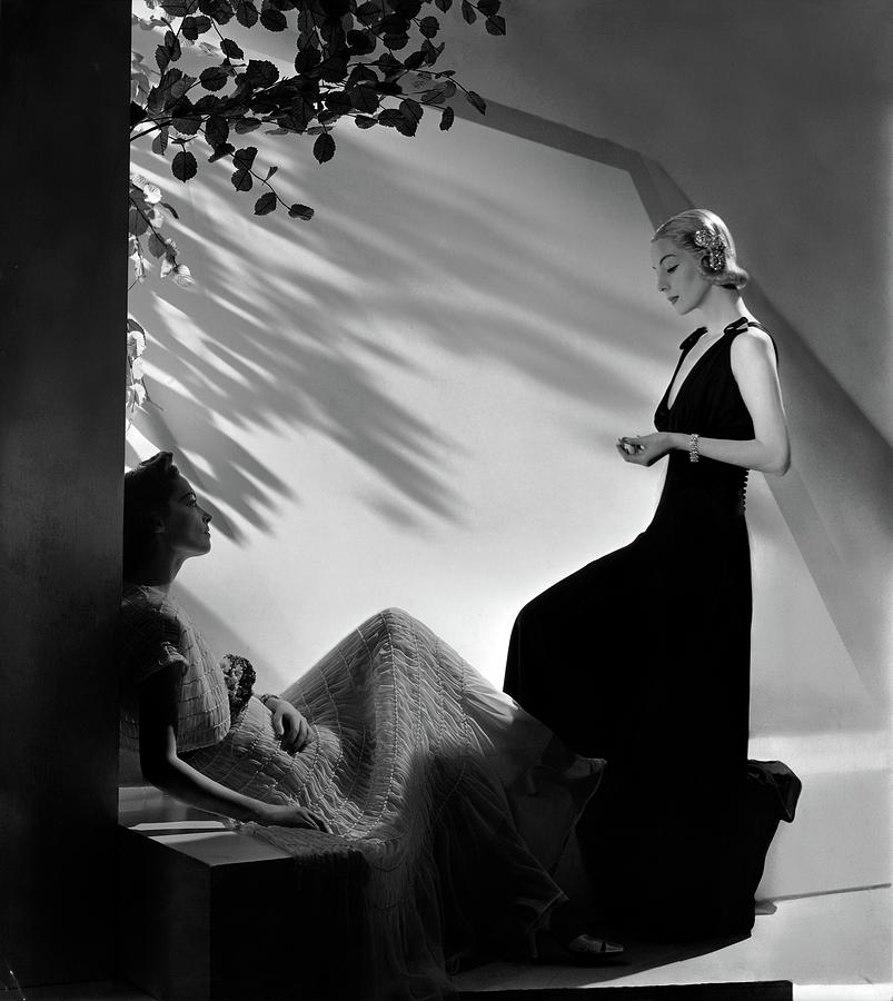 Two Models In Summer Fashions Photograph by Horst P. Horst