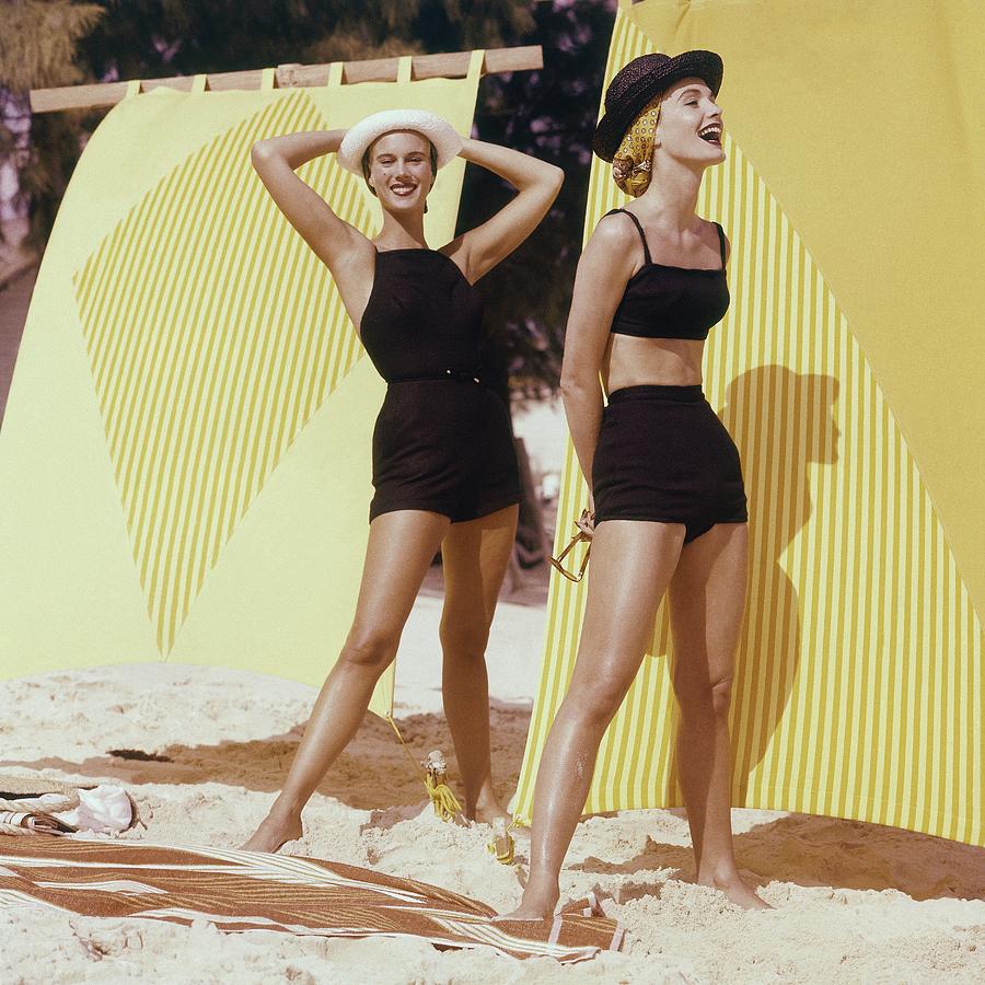 Two Models On A Beach Photograph by Frances McLaughlin-Gill