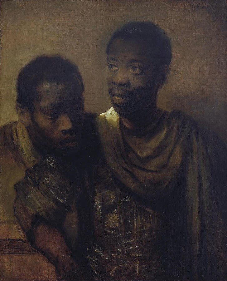 Two Negroes Painting by Celestial Images