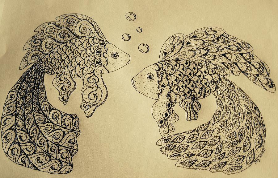 Two of a kind Drawing by Megan Walsh