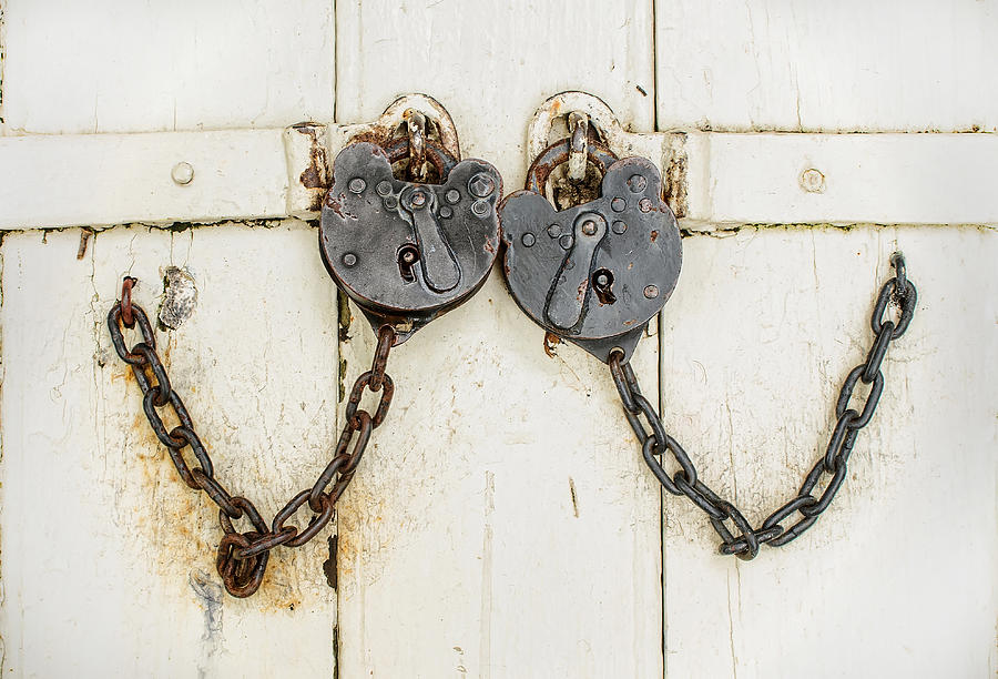 Two Old Locks In Love Photograph by Gary Slawsky