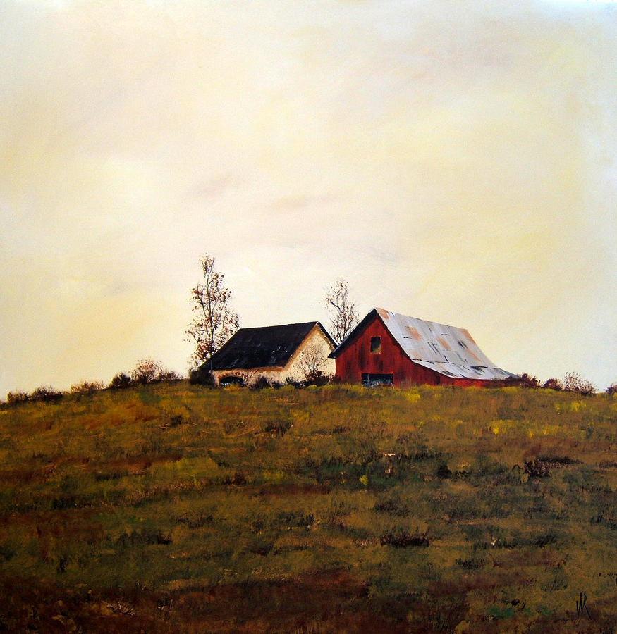 Two on a Hill Painting by William Renzulli