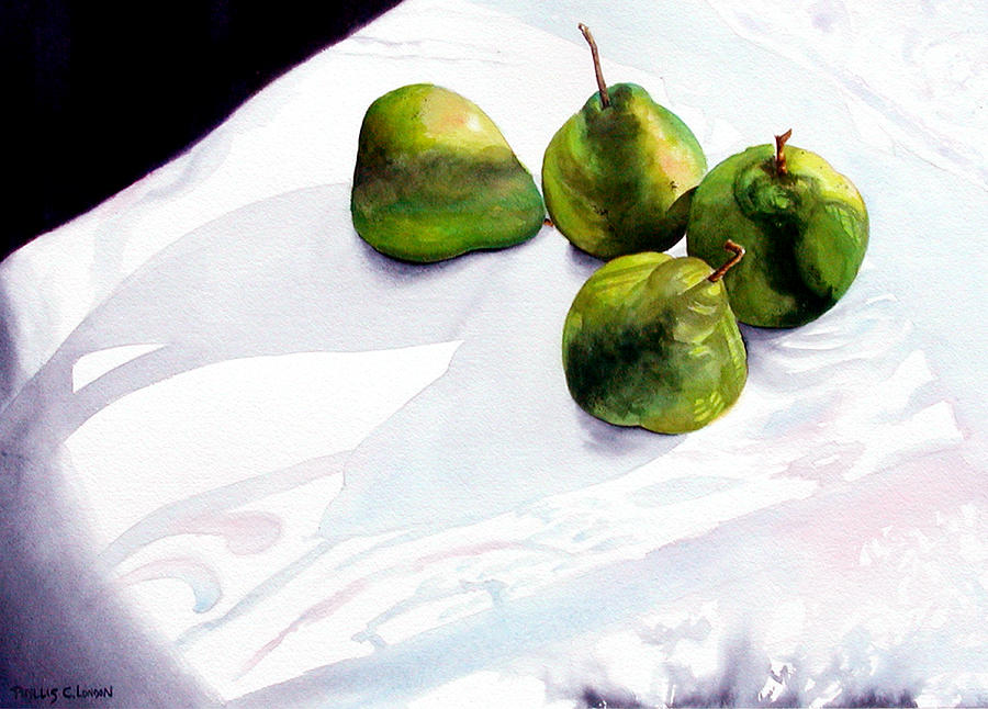Two Pair of Pears Painting by Phyllis London