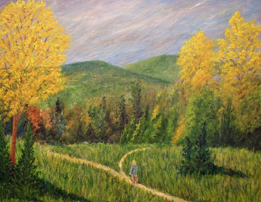 Mountain Painting - Two Paths by Gary Adams