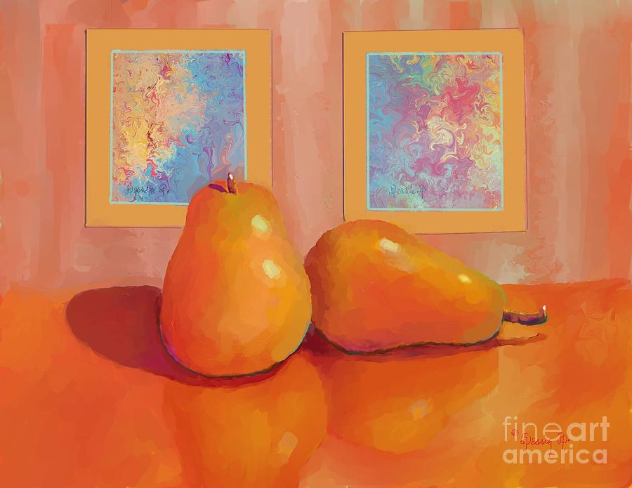 Two Pears  Digital Art by Dessie Durham