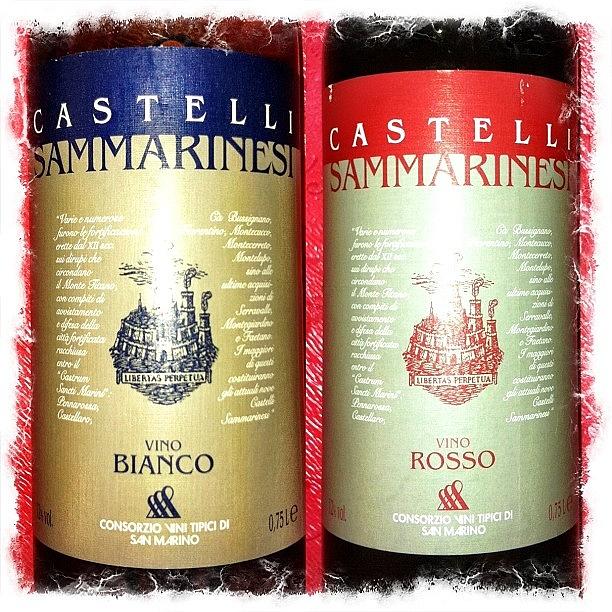 Wine Photograph - Two Plonks From San Marino. Tonights by Richard Randall