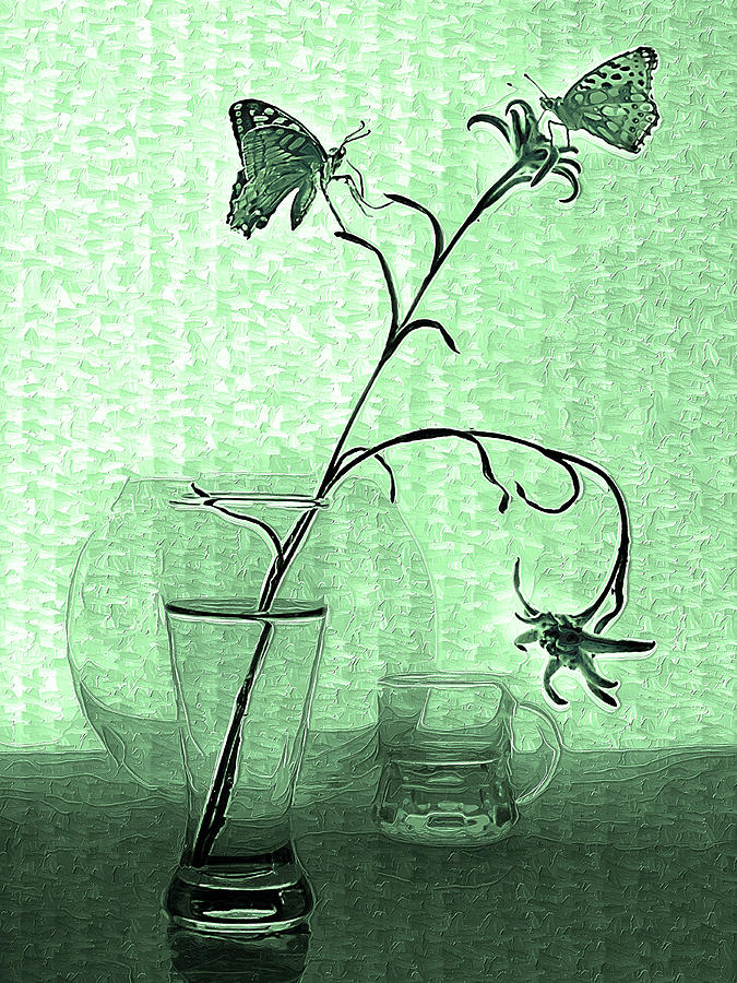 Still Life Photograph - Two plus Two in Green by Frida Kaas
