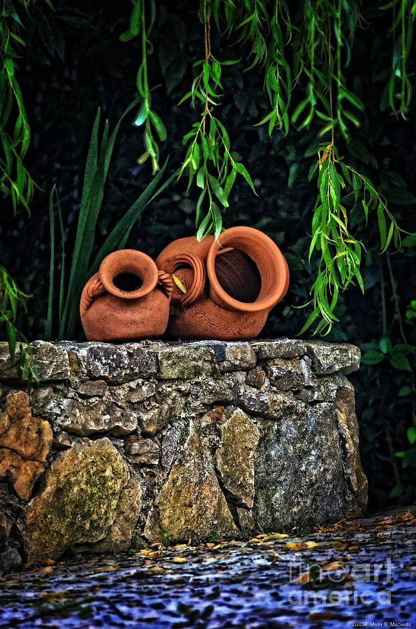 Two Pots - Portugal Photograph by Mary Machare