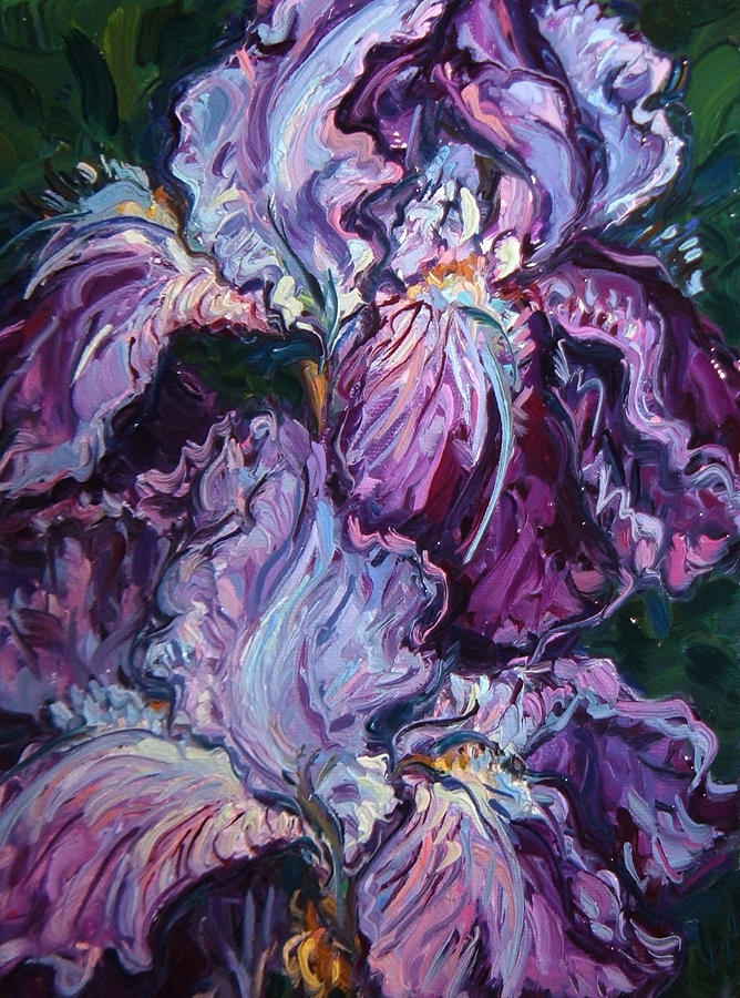 Two Purple Irises Painting by Melissa Sarat - Fine Art America