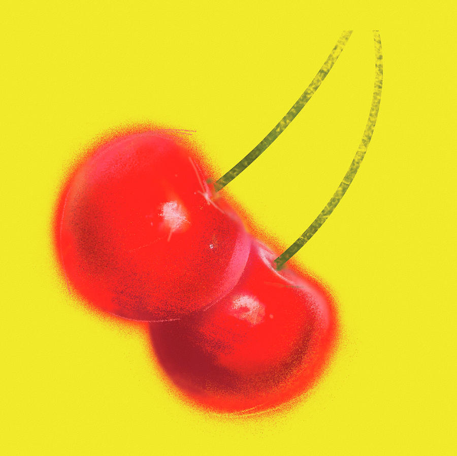 Two Red Cherries Photograph by Ikon Ikon Images