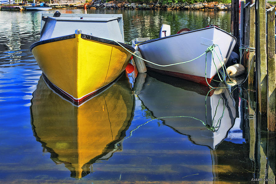Two Row Boat at Fishermans Cove Photograph by Ken Morris