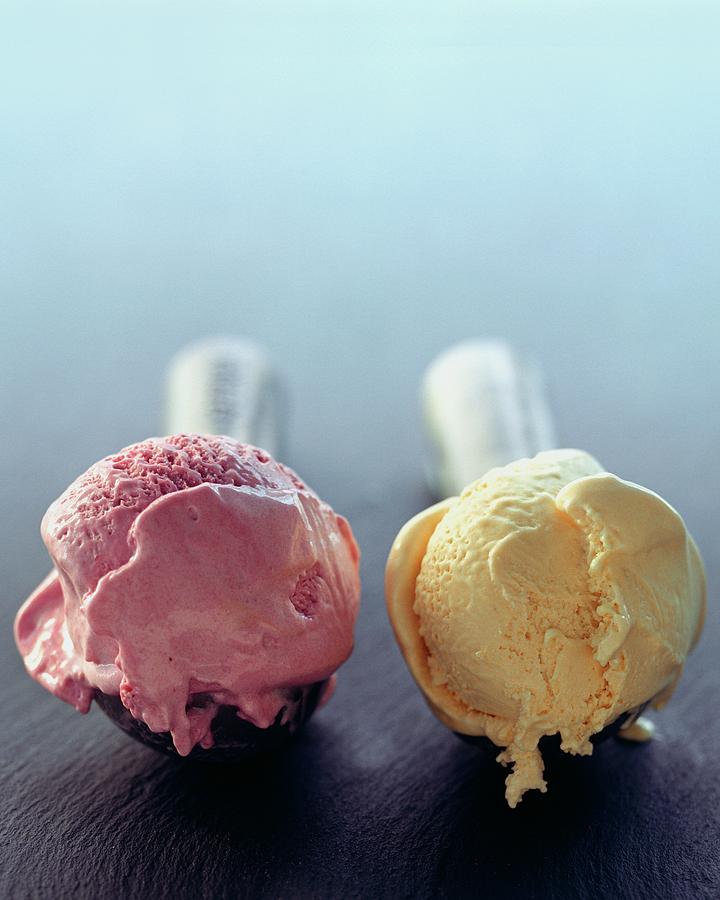 Two Scoops Of Ice Cream Photograph by Romulo Yanes