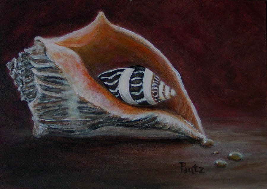 Two Shells Painting by Gay Pautz