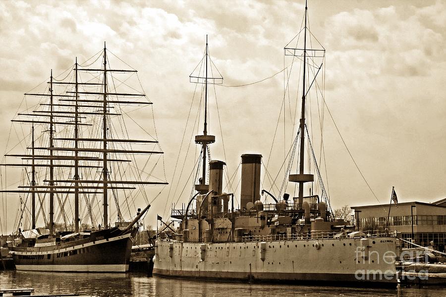 Two Ships From Different Eras Photograph by Marcia Lee Jones