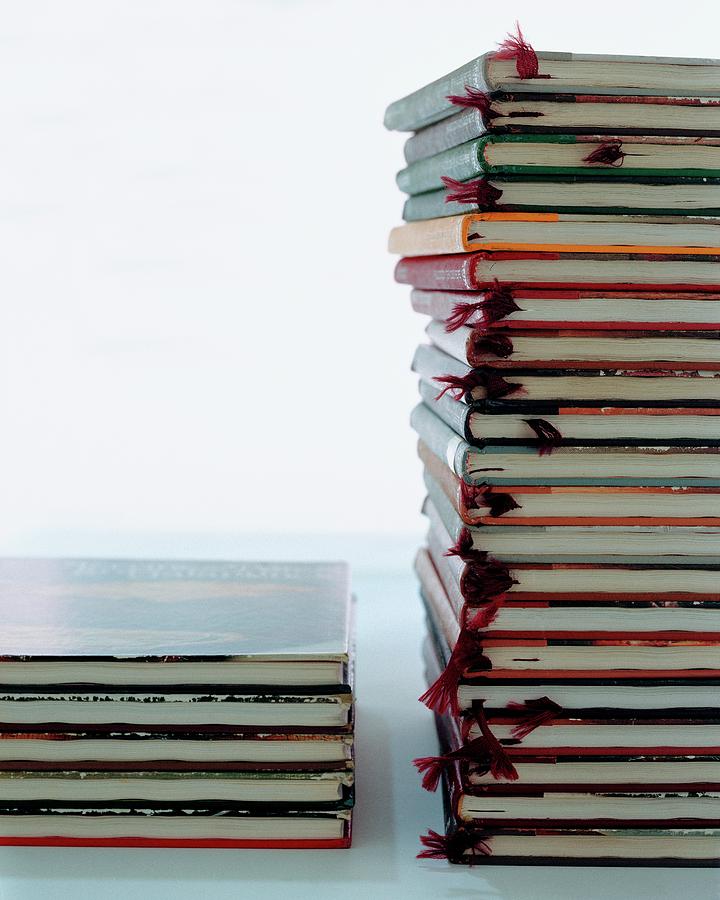 Two Stacks Of Books Photograph by Romulo Yanes