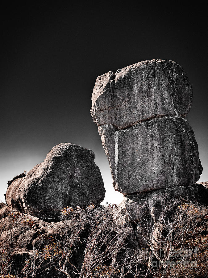 Two Stones Photograph by Russell Brown