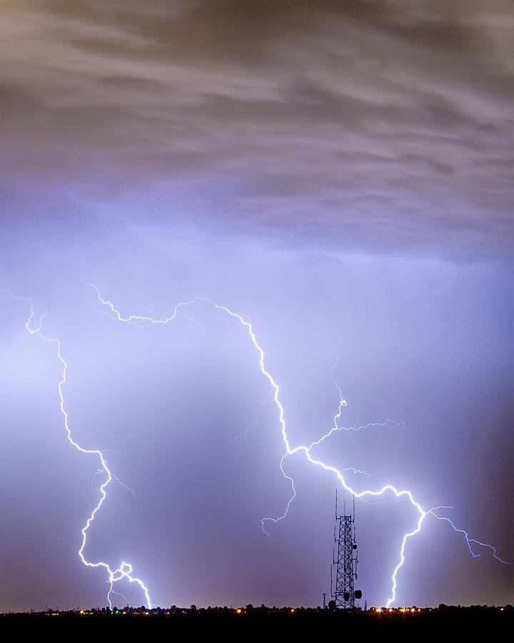 Lightning Photograph - Two Strikes by James BO Insogna