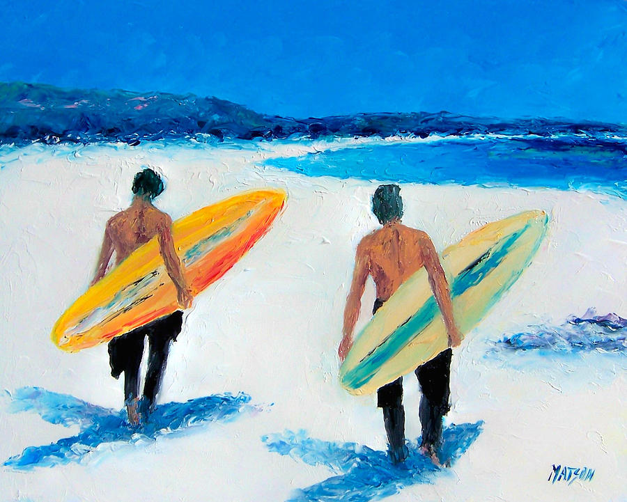 24"  Byron Bay Seascape Beach Art Painting Print Canvas framed signed Australia 