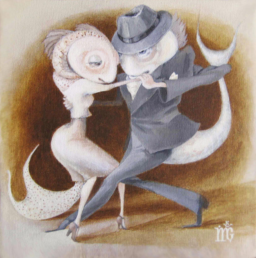 Two to Tango Painting by Marina Gnetetsky