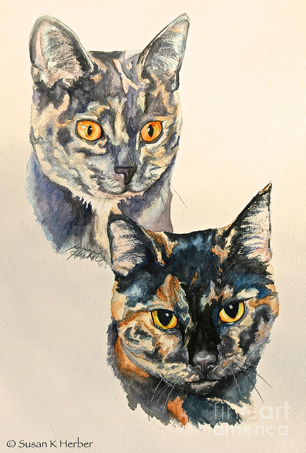 Two Tortis Painting by Susan Herber