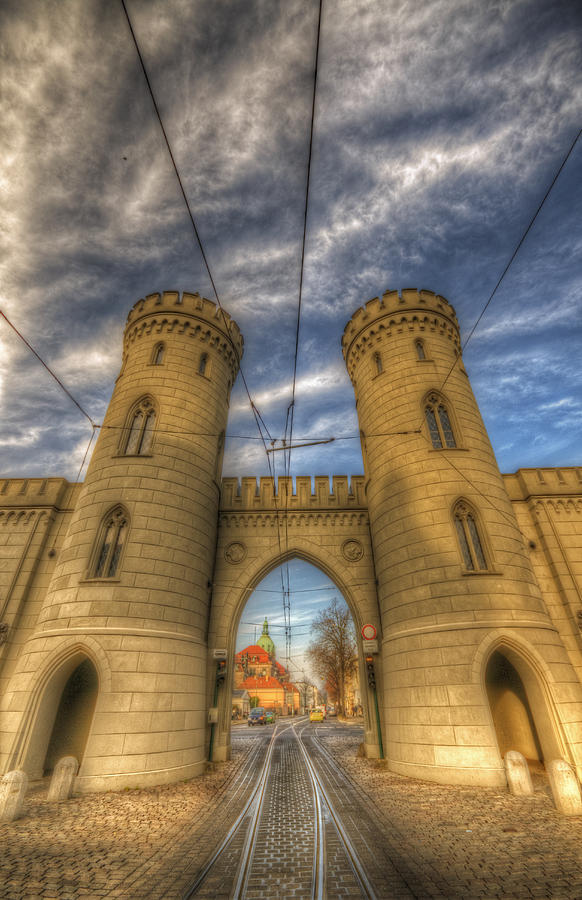 Two towers Potsdam Digital Art by Nathan Wright