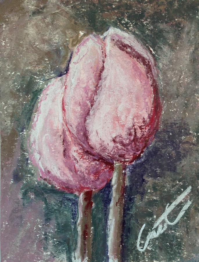 Tulip Painting - Two Tulips by Cristel Mol-Dellepoort