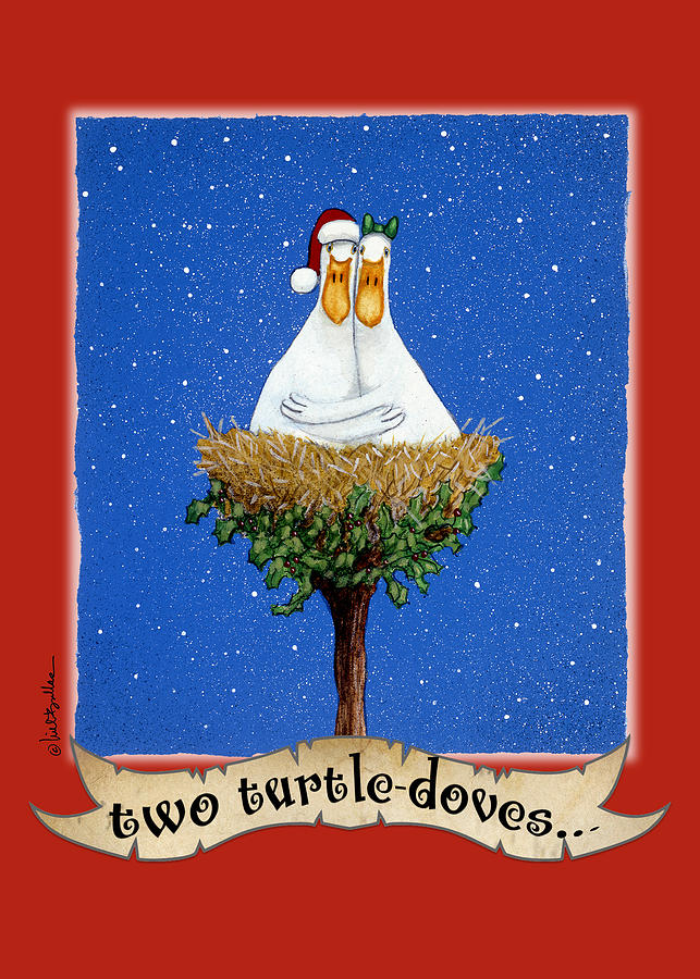 Two Turtle-doves... Painting by Will Bullas