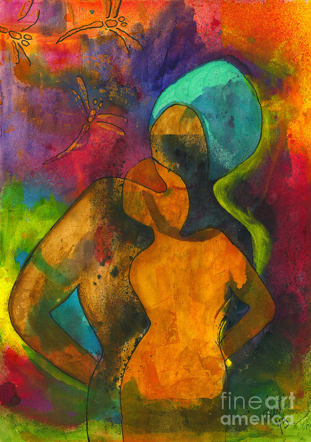 Two Women In One Mixed Media