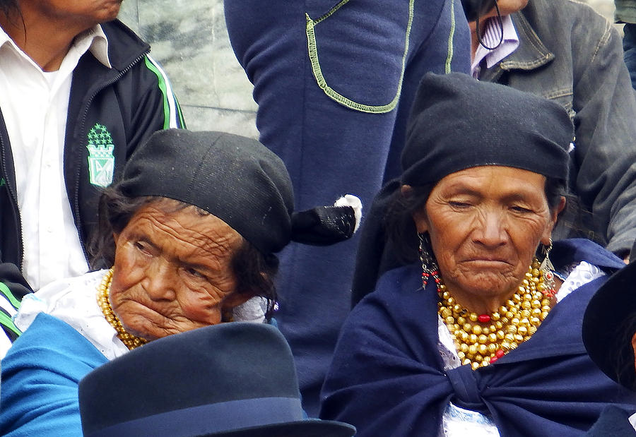 Two women of Cotacachi Photograph by Kurt Van Wagner