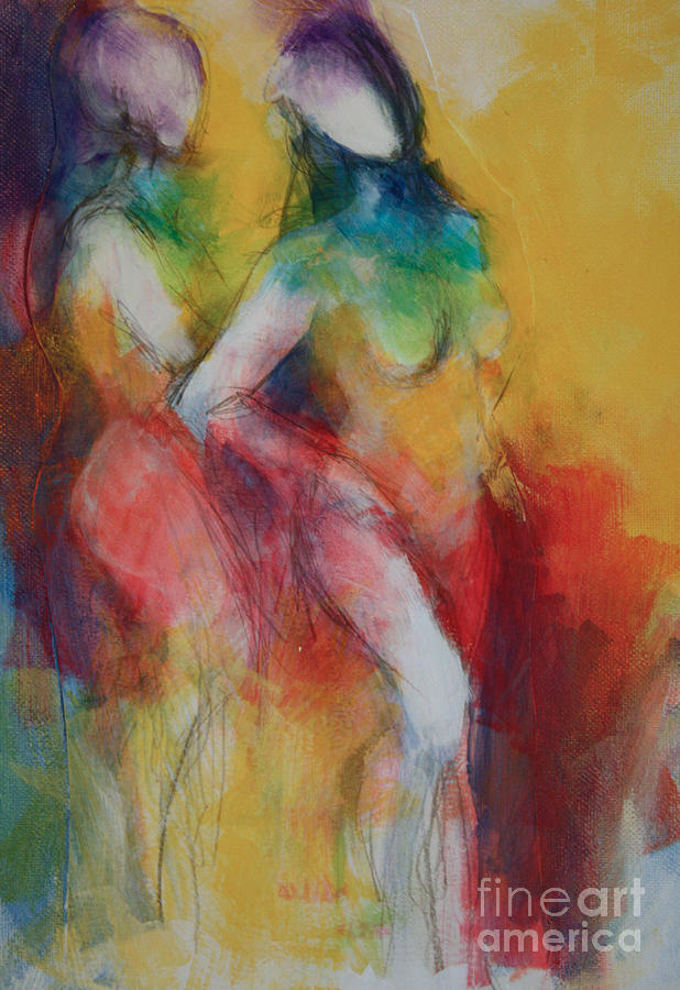 Two Women Standing by Sandra Taylor-Hedges Two Women Standing by Sandra Taylor-Hedges