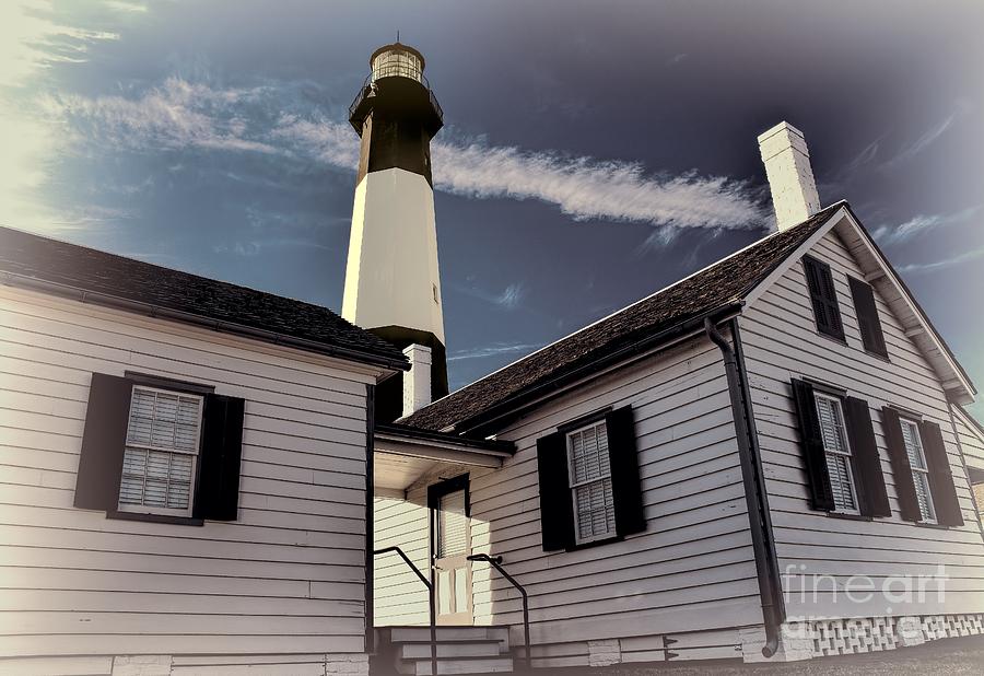 Tybee Island Lighthouse Cottage Photograph by Henry Kowalski