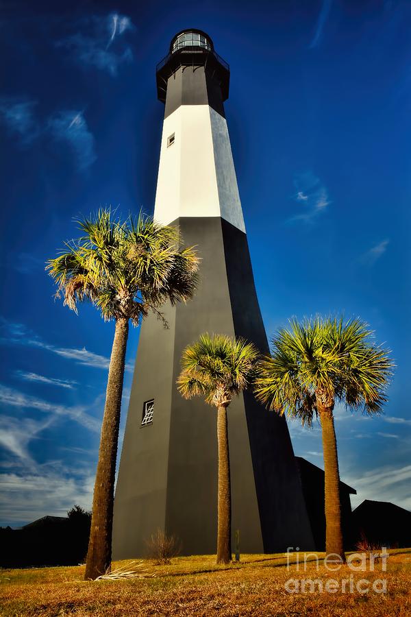 Tybee Island Lighthouse Palms Photograph by Henry Kowalski