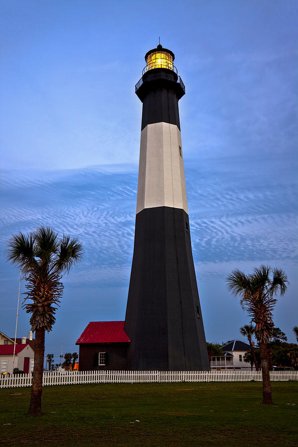 Tybee Light and Palms Photograph by Diana Powell