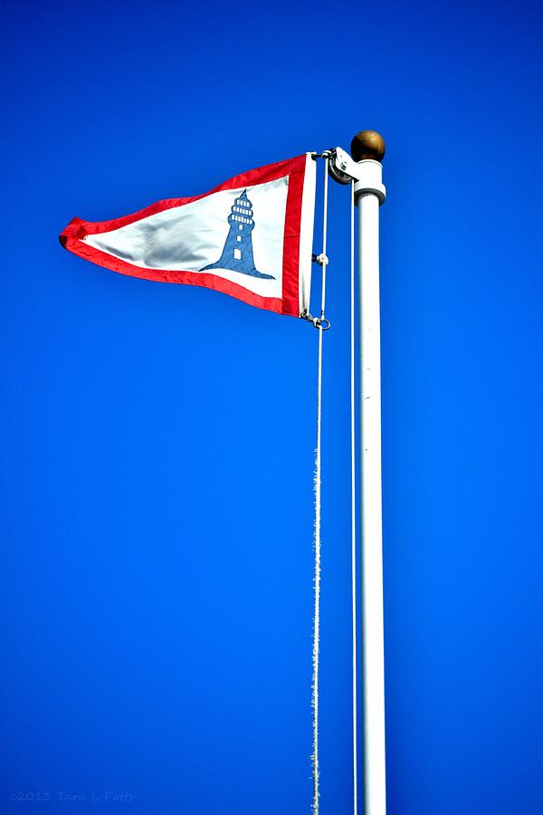 Tybee Lighthouse Flag Photograph by Tara Potts