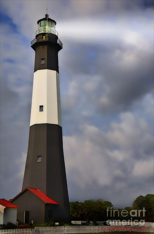Tybee Lighthouse Painting by Linda Blair