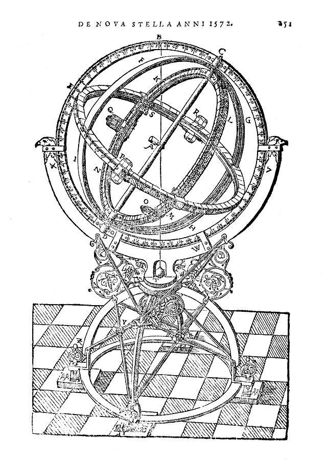 Tycho Brahe, Armillary Sphere, 1581 Photograph by Science Source