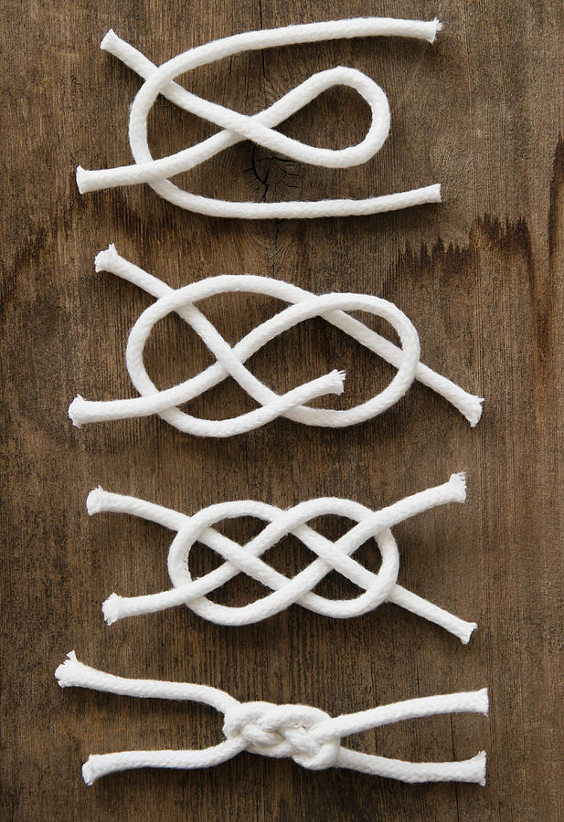 Tying Reef Knot Step By Step Photograph by Jamie Grill