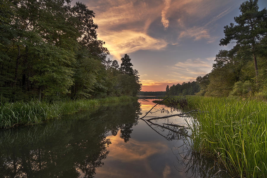 Tyler State Park Lake at Sunset Photograph by Todd Aaron