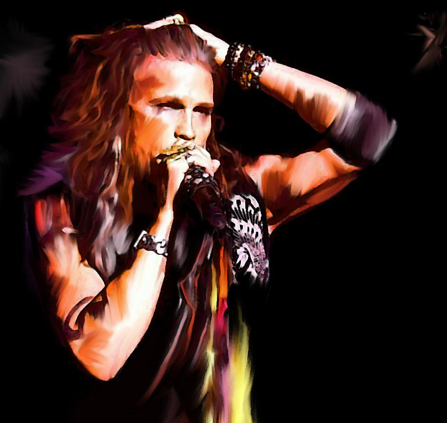  Steven Tyler  Tyler II Painting by Iconic Images Art Gallery David Pucciarelli