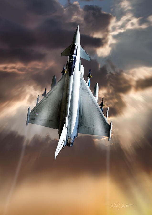 Jet Digital Art - Typhoon Rising by Peter Chilelli